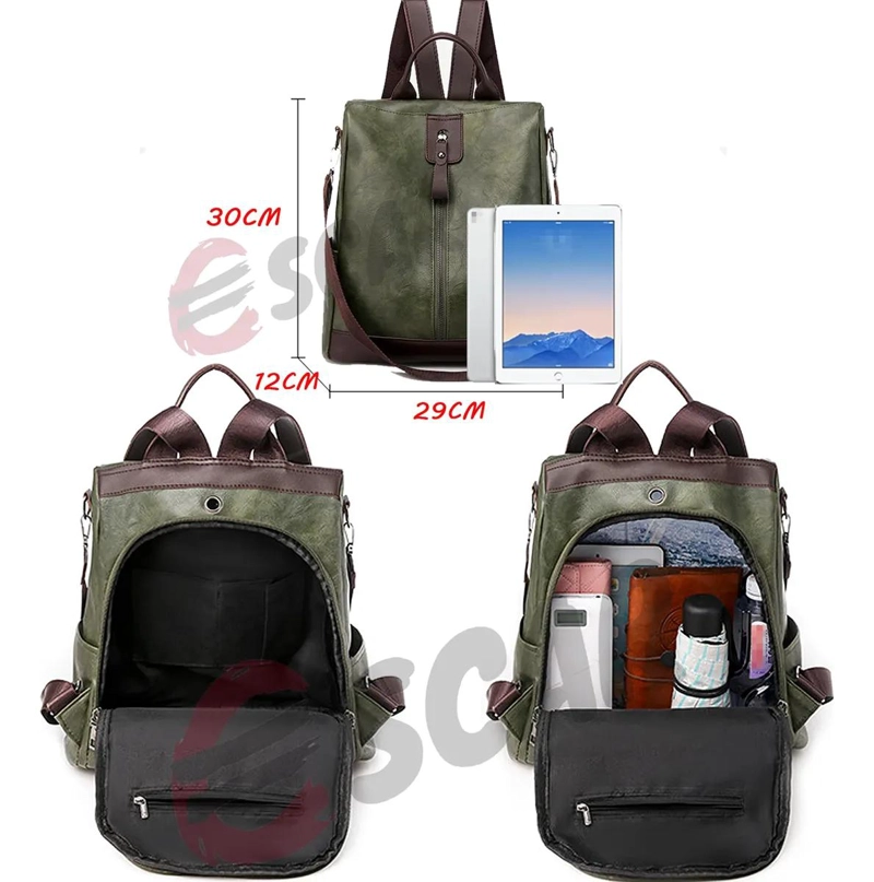 MOCHILA CASUAL IMPERMEABLE ANTIRROBO PARA MUJER - 2