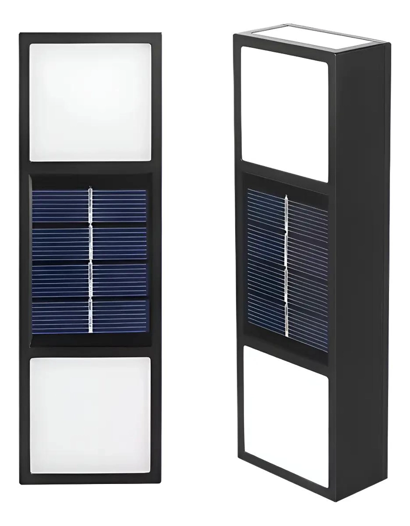 PACK 2 APLIQUES LED SOLARES BIDIRECCIONALES PARA EXTERIOR - 1