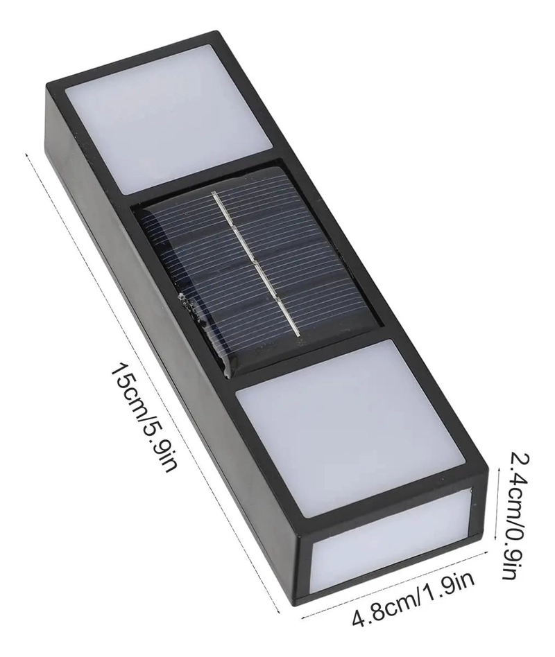 PACK 2 APLIQUES LED SOLARES BIDIRECCIONALES PARA EXTERIOR - 4