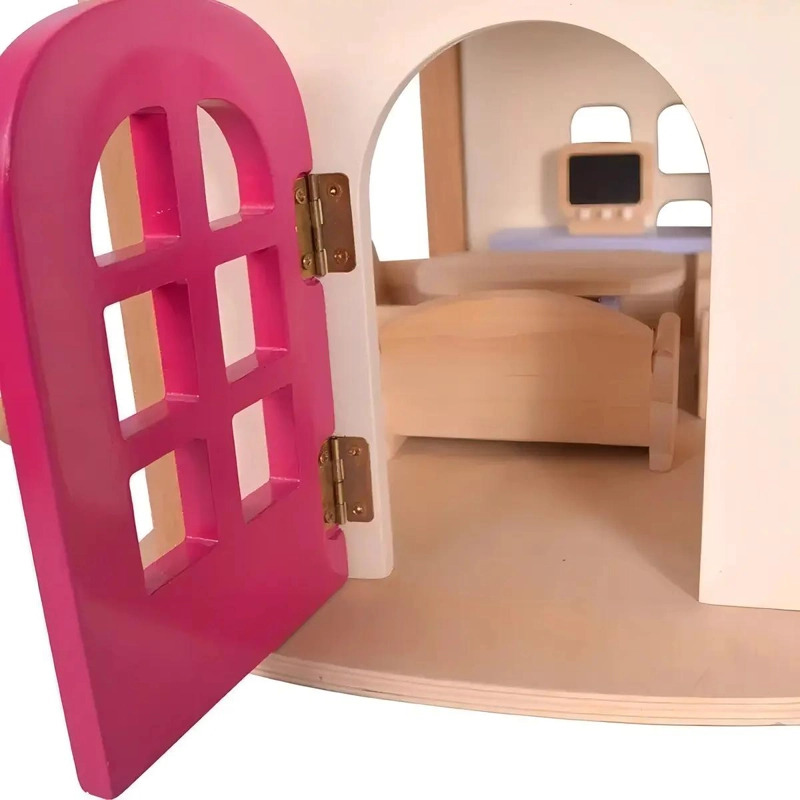 CASA GRANDE REALISTA DE MUÑECAS DE MADERA DIDACTICA - 5