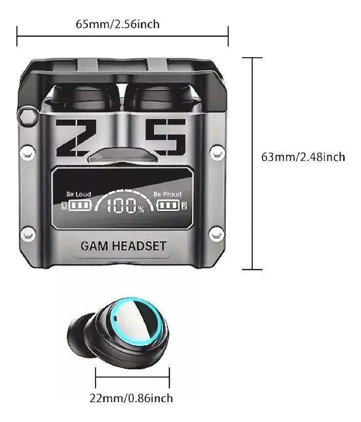 AUDIFONOS INALAMBRICOS GAMER BLUETOOTH 5.3 M25 TACTIL HI- - 4