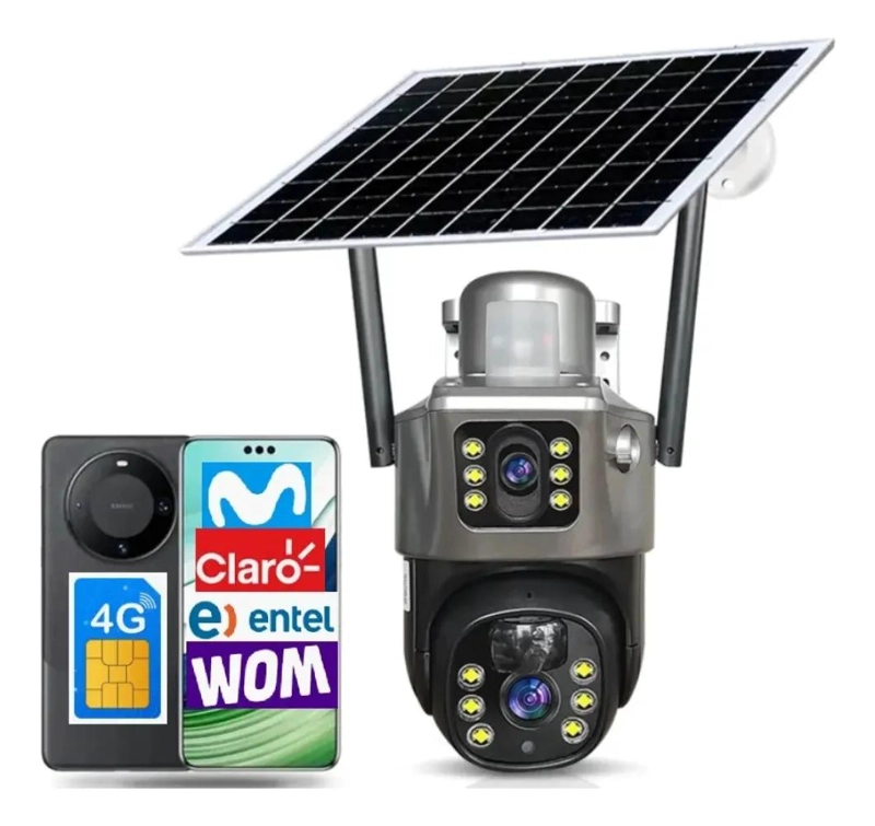 CAMARA SOLAR 4G FULL HD CON CHIP CELULAR - 1