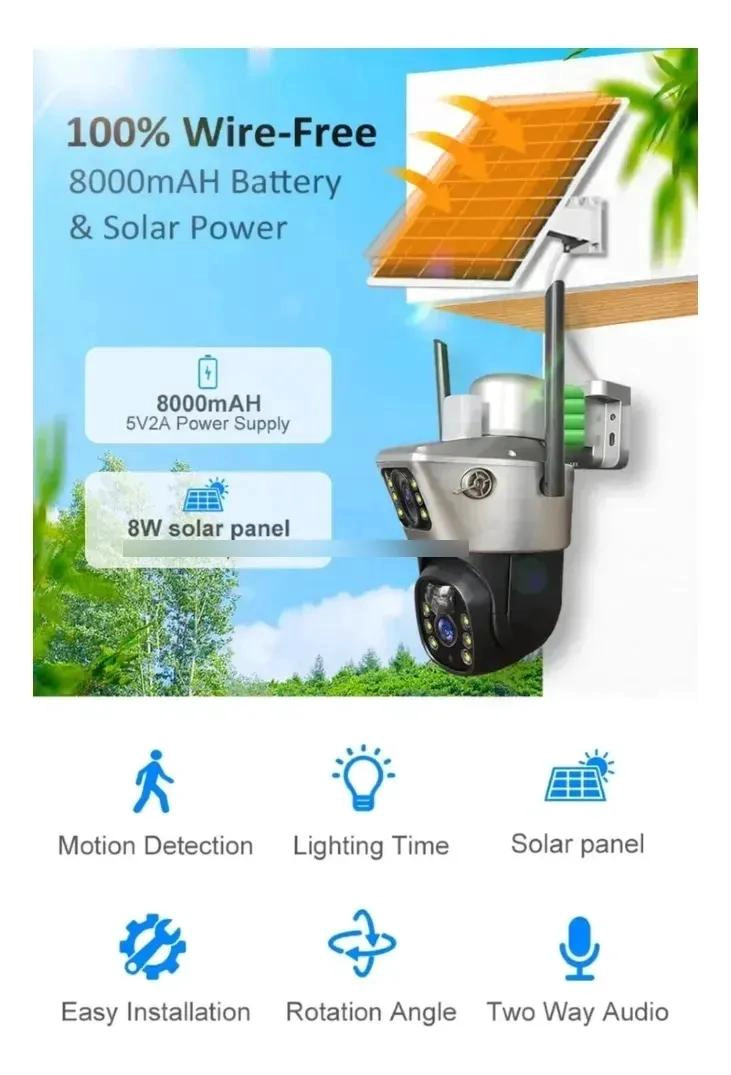 CAMARA SOLAR 4G FULL HD CON CHIP CELULAR - 4
