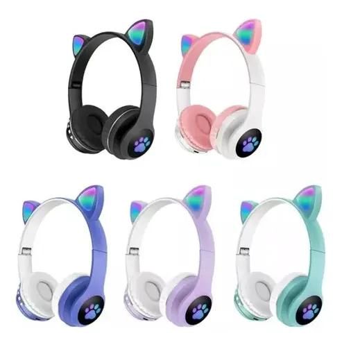 AUDIFONOS GAMER INALAMBRICOS CON LUZ LED Y OREJERAS - 2