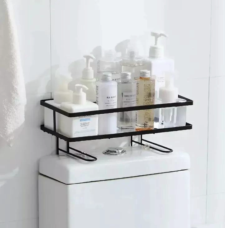 ESTANTE METALICO ORGANIZADOR PARA BAÑO CON REPISA - 1