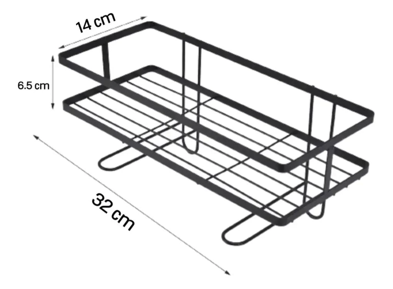 ESTANTE METALICO ORGANIZADOR PARA BAÑO CON REPISA - 2