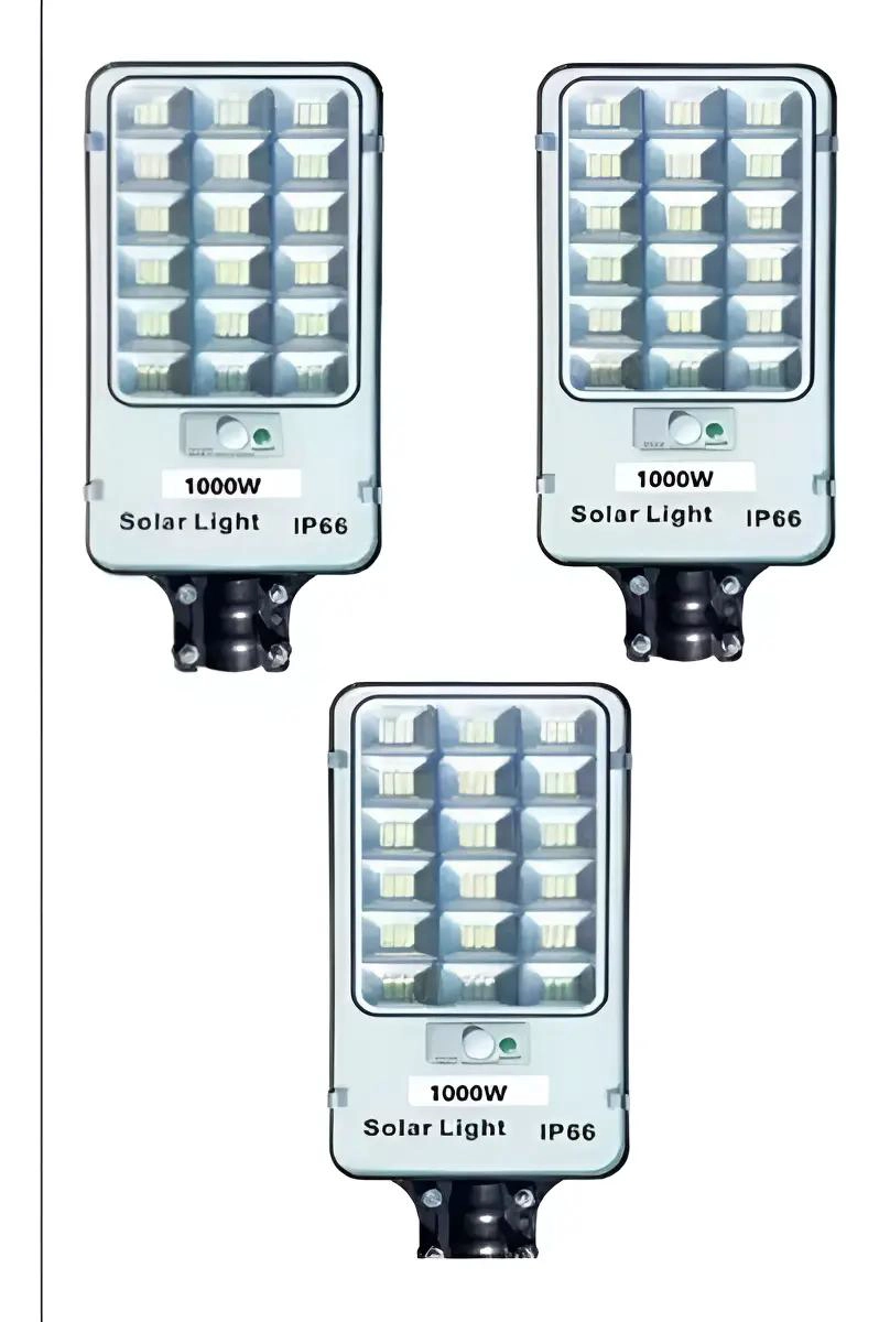 PACK 3 FOCOS SOLARES LED 1000W PARA EXTERIOR - 1