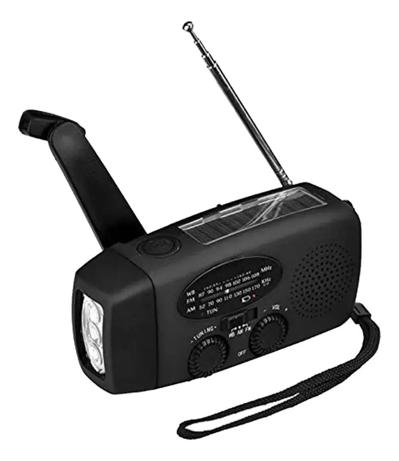 RADIO DE EMERGENCIA AM FM CON CARGA SOLAR Y USB - 2