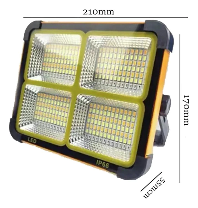 REFLECTOR SOLAR PORTATIL LED CON BATERIA 12000MAH - 5