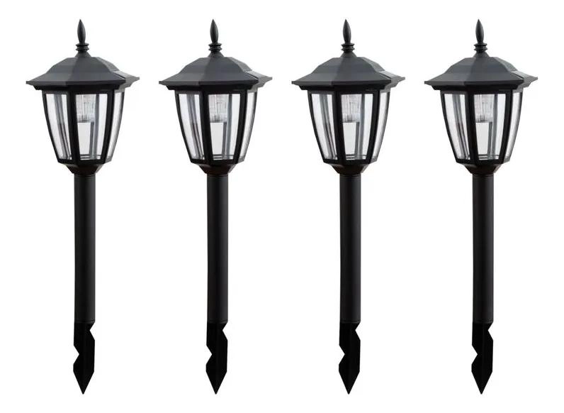 ESTACAS SOLARES LED 1W IP54 LUZ FRIA PACK 4 - 1