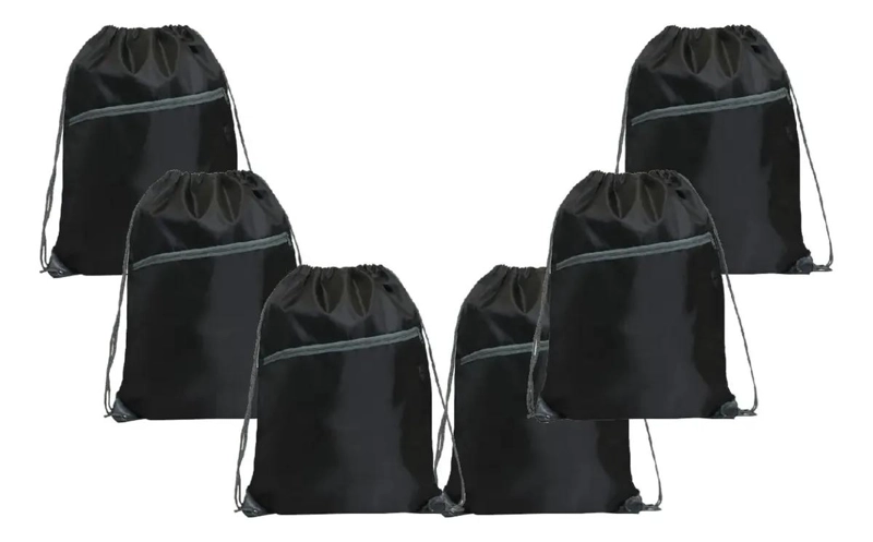 PACK 6 MOCHILAS TIPO MORRAL CON CIERRE - 1