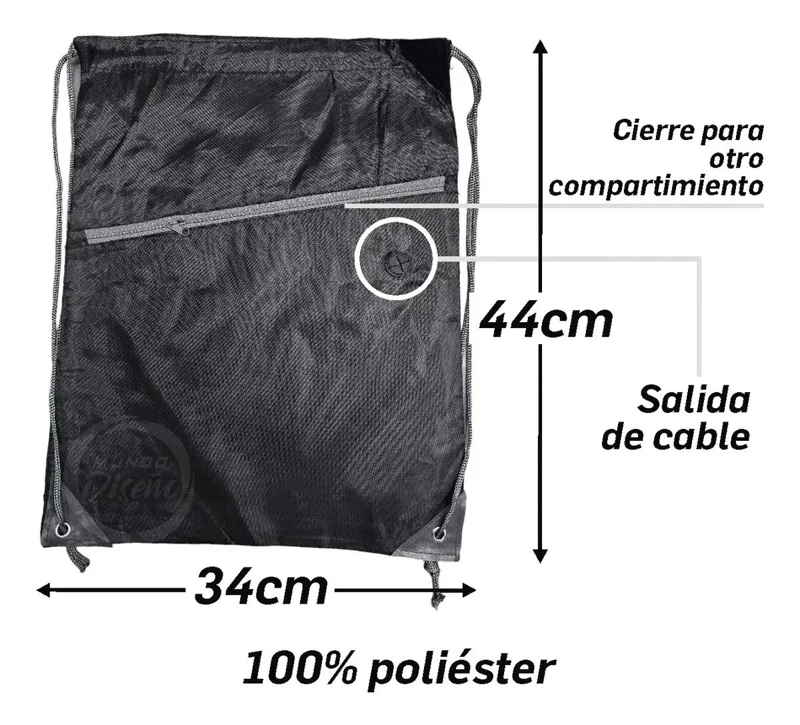 PACK 6 MOCHILAS TIPO MORRAL CON CIERRE - 3
