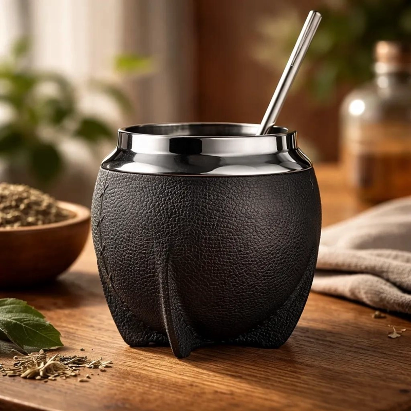 MATE TE RMICO TORPEDO CON BOMBILLA ACERO INOXIDABLE 240ML - 1