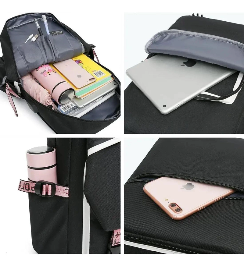 MOCHILA URBANA JUVENIL CON INTERFAZ USB Y AUXILIAR - 4
