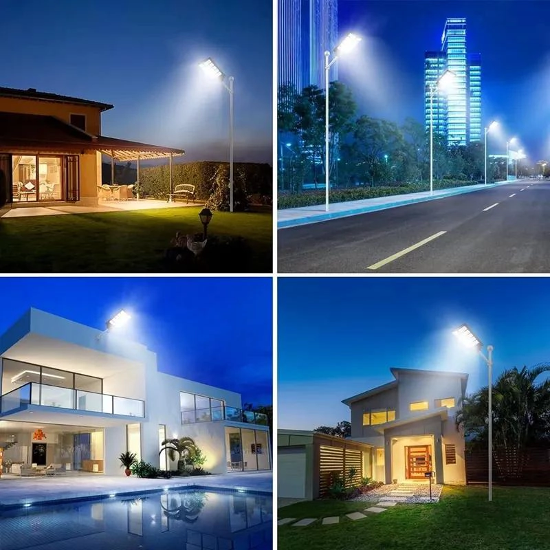PACK 2 FOCOS LED SOLARES 1000W CON SENSOR IP66 - 1