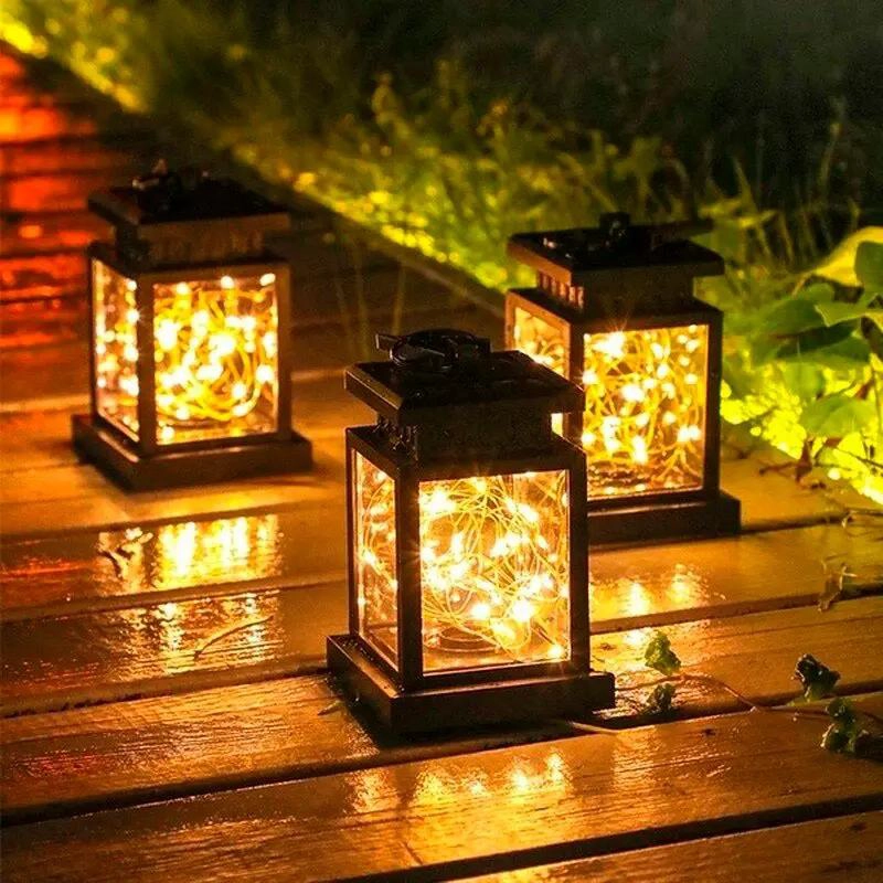 PACK 2 FAROLES SOLARES CON LUZ LED Y ALAMBRE TIPO HADA - 5