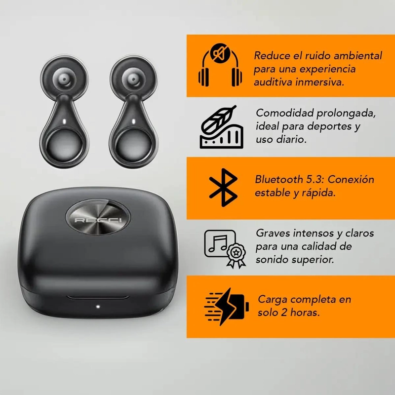 AUDIFONOS INALAMBRICOS TWS BLUETOOTH 5.3 HI-FI USB-C - 2
