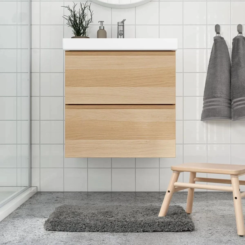 PISO DE BAÑO ANTIDESLIZANTE GRIS 40X60 CM - 2