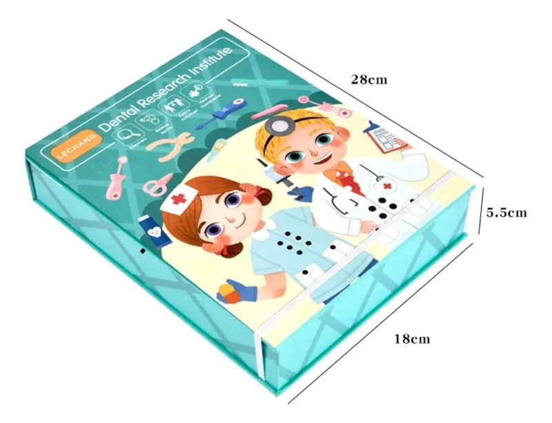 MALETA DE JUEGOS DOCTOR DENTISTA CON ACCESORIOS DE MADERA - 2