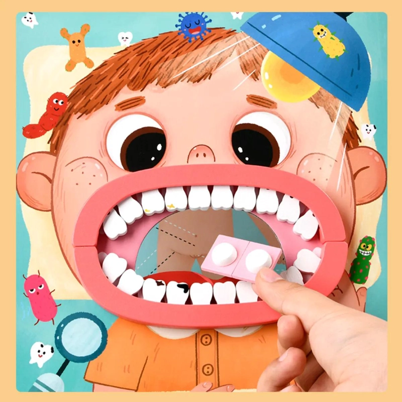 MALETA DE JUEGOS DOCTOR DENTISTA CON ACCESORIOS DE MADERA - 3