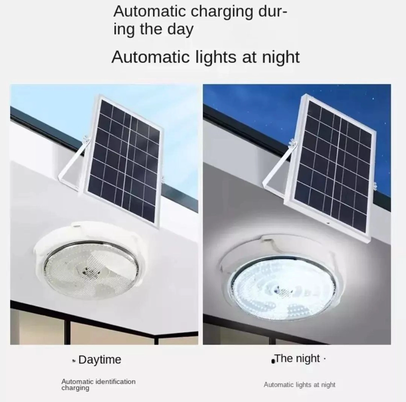 LAMPARA PLAFON REDONDA DE TECHO SOLAR 100W BLANCO FRIO - 3
