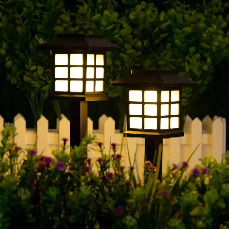 FAROL LED SOLAR PARA JARDIN LUZ AMARILLA IMPERMEABLE - 3