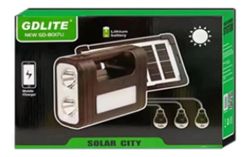 KIT LINTERNA SOLAR DE EMERGENCIA CON 3 AMPOLLETAS Y USB - 3