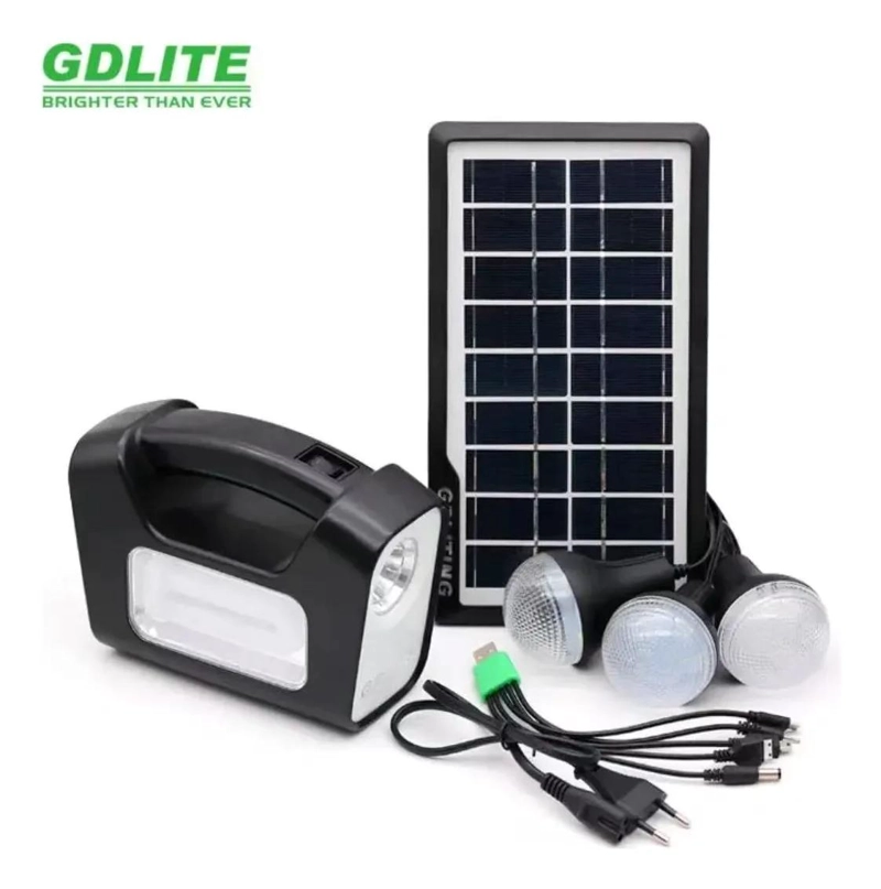 KIT LINTERNA SOLAR DE EMERGENCIA CON 3 AMPOLLETAS Y USB - 5