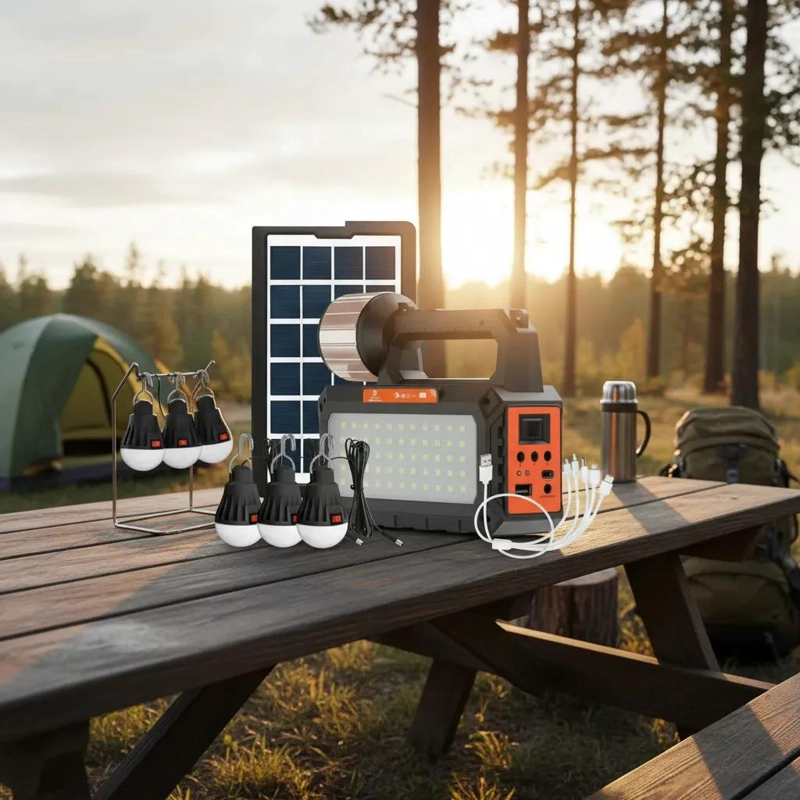 KIT DE EMERGENCIA SOLAR CON RADIO Y AMPOLLETAS - 2