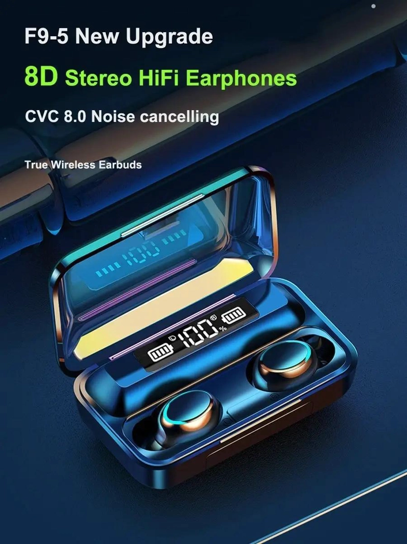 AUDIFONOS BLUETOOTH TWS CON MANOS LIBRES Y BATERIA 1200MA - 4