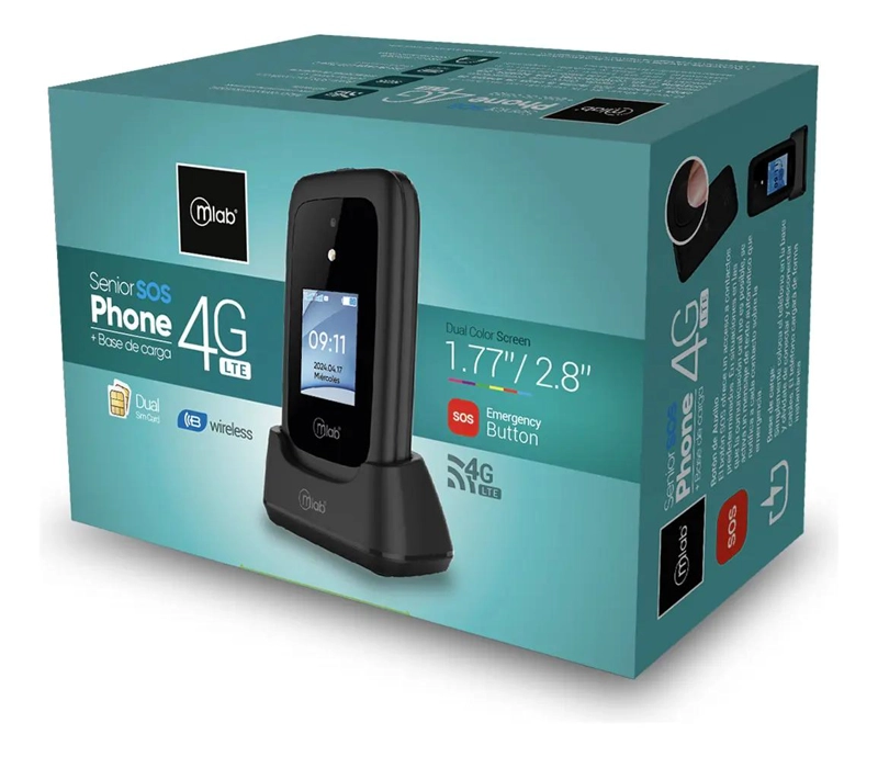 GENÉRICO TELE FONO CELULAR 4G DUAL SIM CON BOTON SOS PARA ADULTOS