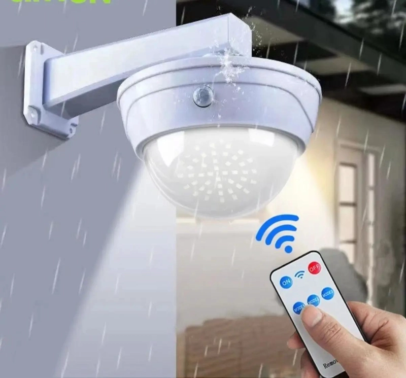 FOCO SOLAR LED CON CAMARA FALSA TIPO DOMO - 2