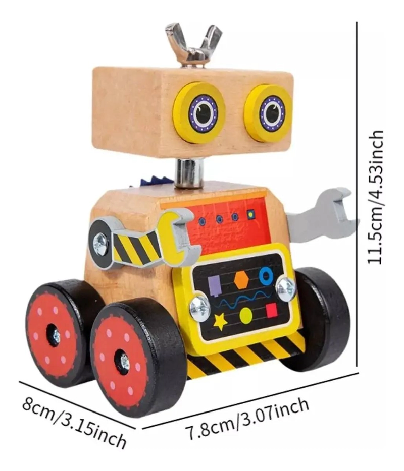 ROBOT SENSORIAL DE MADERA PARA NIÑOS - 2