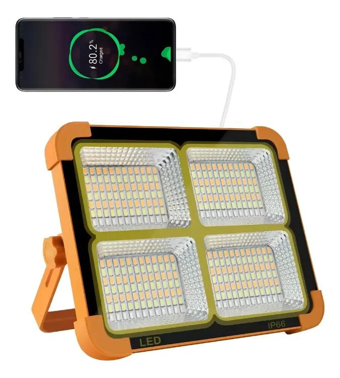 LAMPARA DE EMERGENCIA SOLAR RECARGABLE LED PARA CAMPING - 1