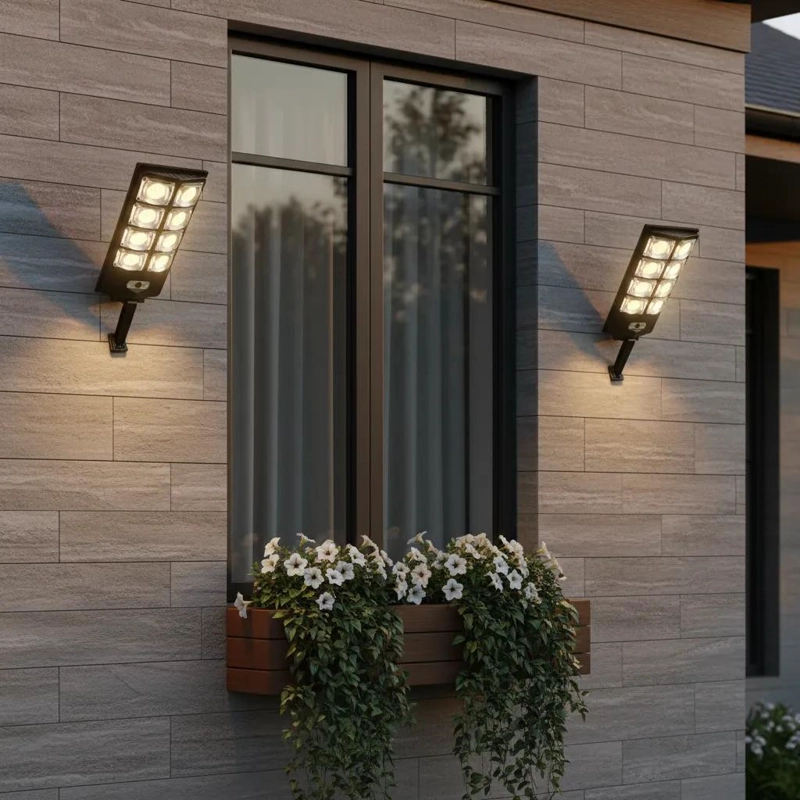 PACK 2 LAMPARAS SOLARES LED 400W IMPERMEABLES PARA EXTER - 5