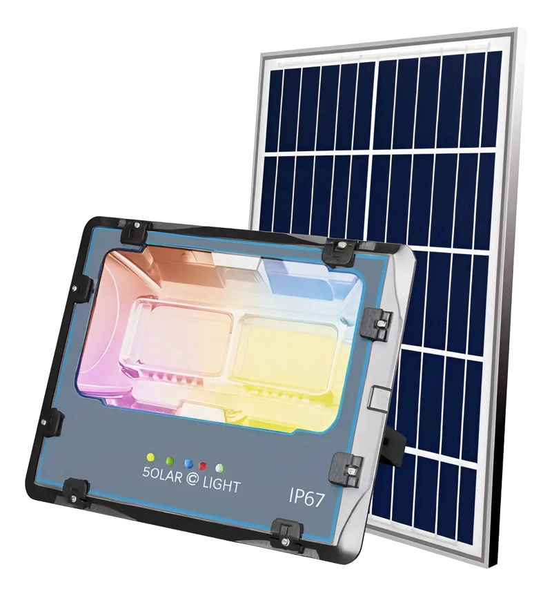 REFLECTOR SOLAR 800W MULTICOLOR RGB CON CONTROL REMOTO - 1