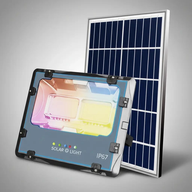 REFLECTOR SOLAR 800W MULTICOLOR RGB CON CONTROL REMOTO - 4