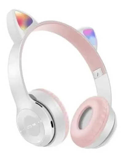 AUDIFONOS BLUETOOTH OREJAS DE GATO CON LUZ LED - 1