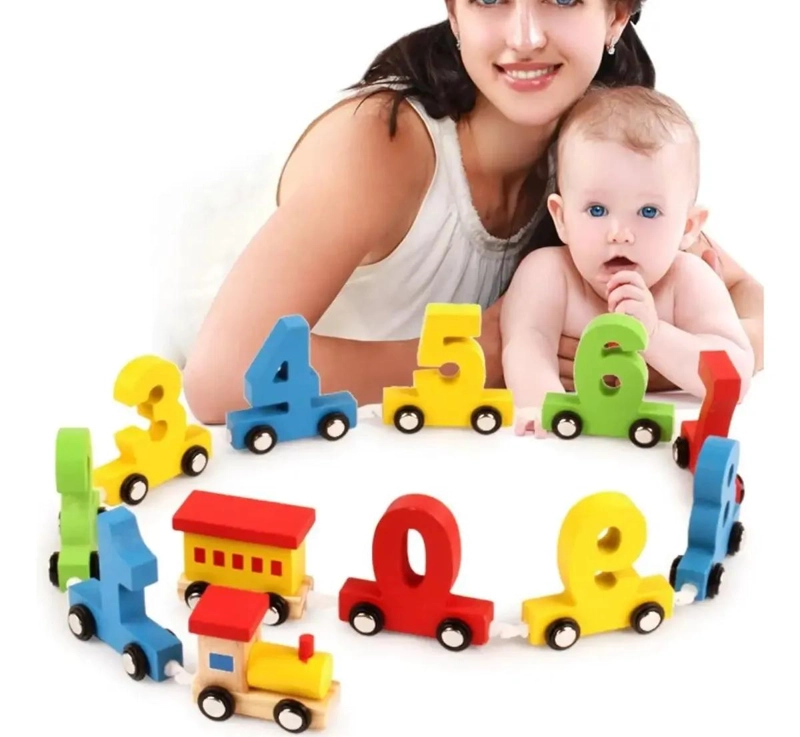JUEGO DIDACTICO TREN DE NUMEROS DE MADERA PARA NIÑOS - 4