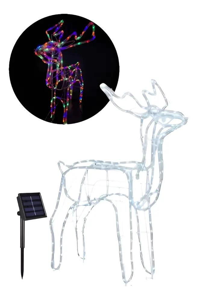 RENO DE NAVIDAD LED CON ENERGIA SOLAR PARA DECORACION - 1