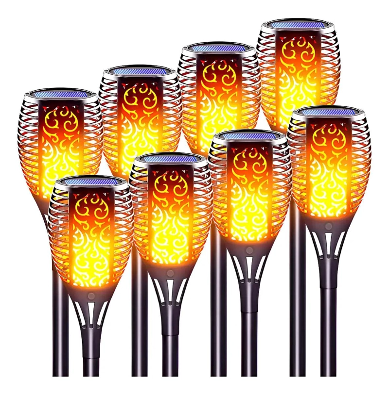 FOCOS LED SOLARES CON ESTACA PARA JARDIN X8 - 1