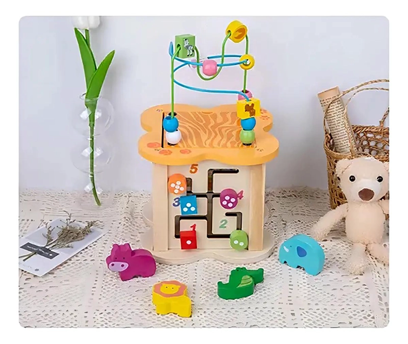 CUBO DIDACTICO DE MADERA PARA BEBE S - 2