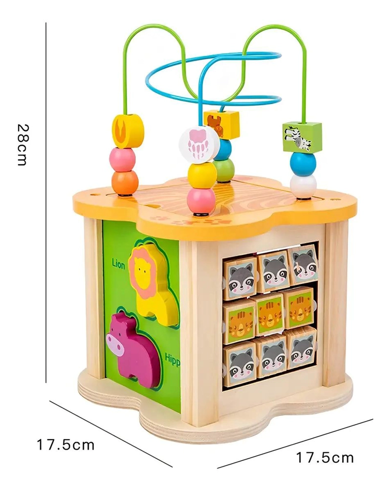 CUBO DIDACTICO DE MADERA PARA BEBE S - 4