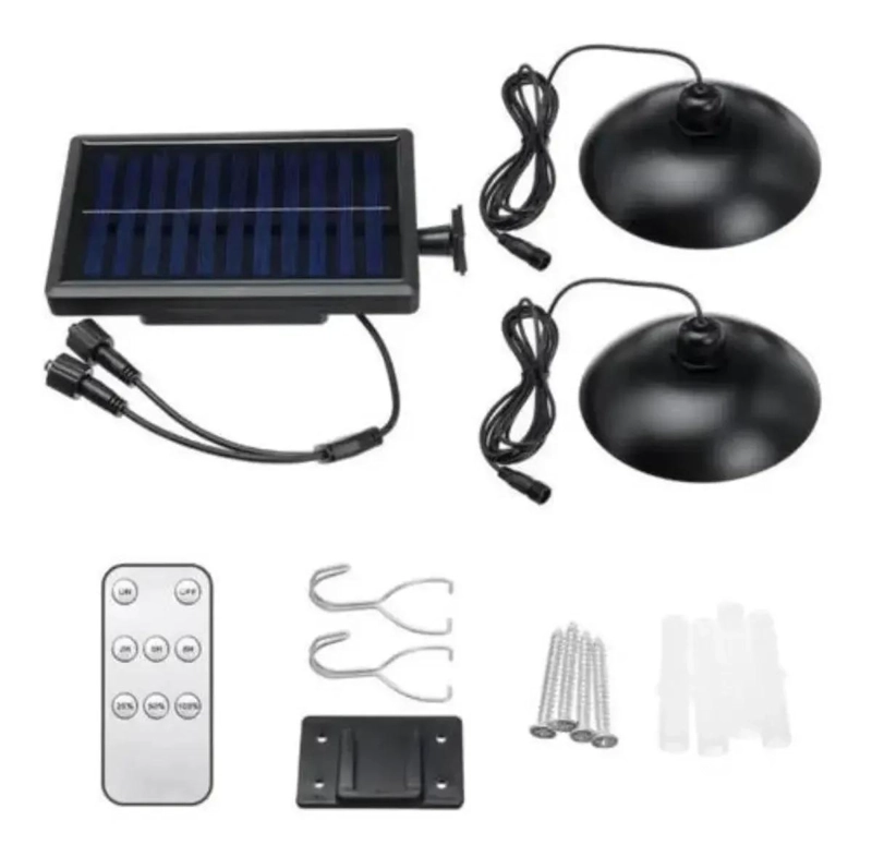 LAMPARAS LED SOLARES COLGANTES CON CONTROL Y PANEL - 4
