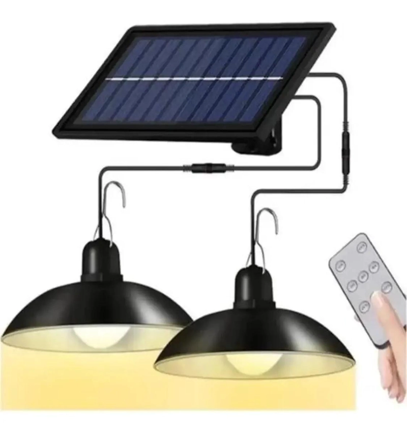 LAMPARAS LED SOLARES COLGANTES CON CONTROL Y PANEL - 5