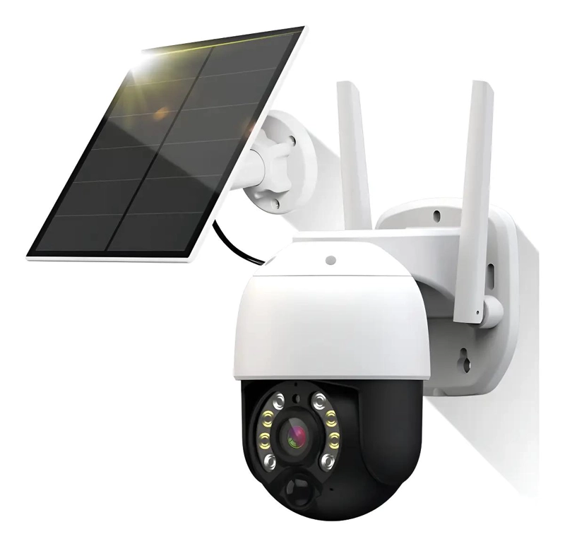 CAMARA DE SEGURIDAD SOLAR EXTERIOR IP66 3MP WIFI HD - 1