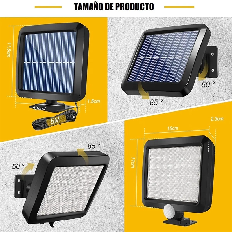 PACK 4 FOCOS LED EXTERIORES SOLAR 250W - 2