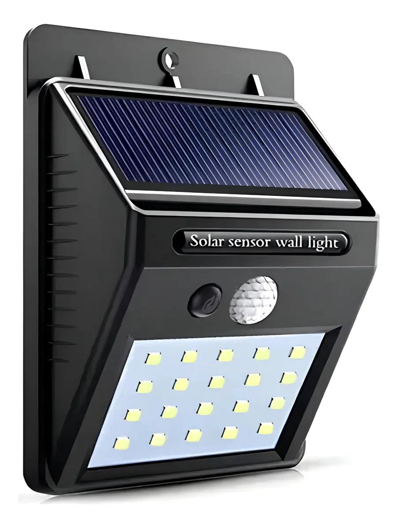 FOCO LED SOLAR 20 LEDS CON SENSOR DE MOVIMIENTO PARA EXER - 1