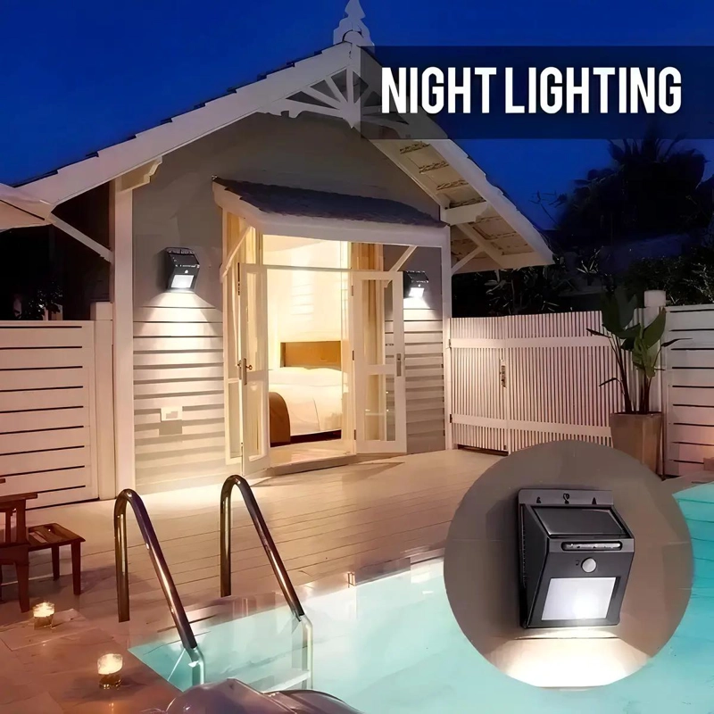 FOCO LED SOLAR 20 LEDS CON SENSOR DE MOVIMIENTO PARA EXER - 5