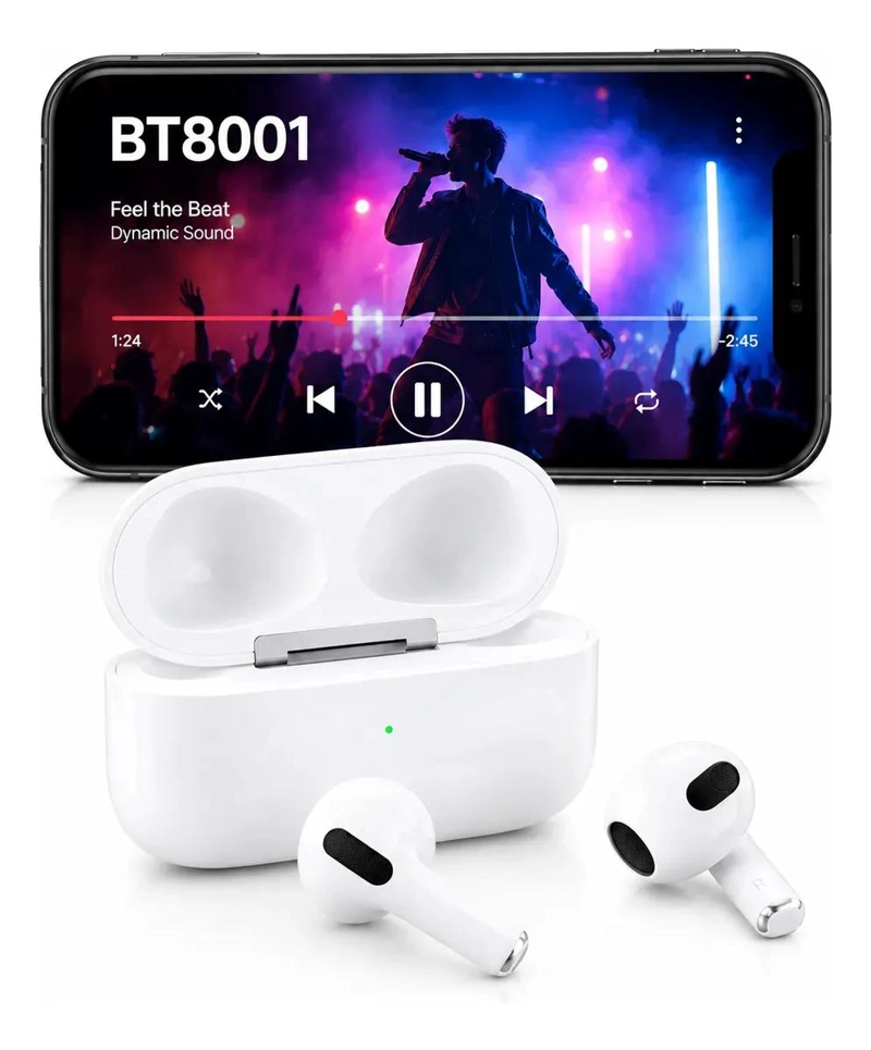 AUDIFONOS INALAMBRICOS BLUETOOTH SEMI IN EAR CON ESTUCHE - 1